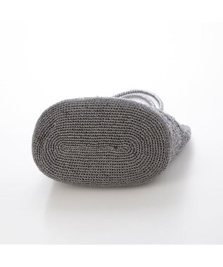 UNBILLION カシュカシュ cachecache / メタリックコード柄編みトートバッグ ダークシルバー