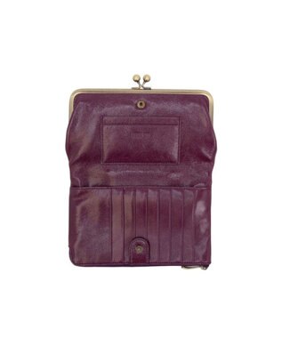 ANNA SUI マチルダ 二つ折り口金長財布 ワイン