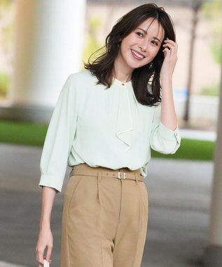 ボウタイツイル ブラウス