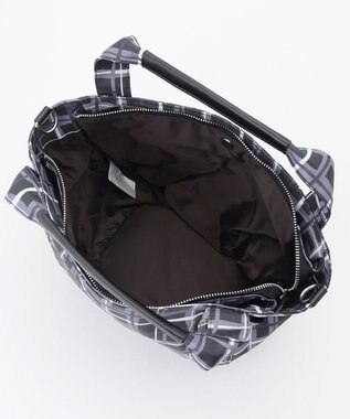 Y'SACCS ドローイングチェック 2WAYトートバッグ ブラック