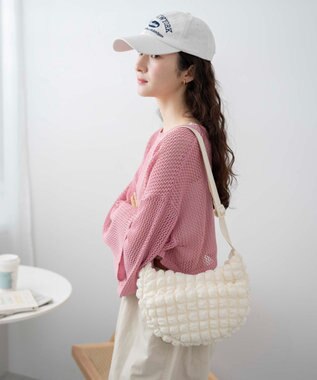 WEGO カラーハーフムーンショルダー 柄2