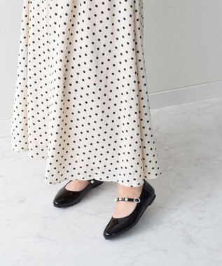 Bridget Birkin 【Bridget Birkin】パールストラップメリージェーンパンプス ブラックエナメル