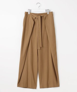 自由区 L 【SHIHOさん着用】フロントディテールラップワイド パンツ キャメル