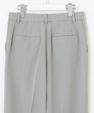 自由区 【XSサイズ～/洗える】ダブルフェイススーティング テーパードパンツ セージ