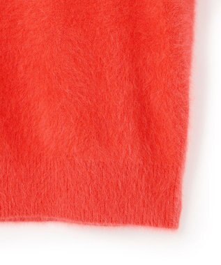 23区 フォックスカシミヤファー ショート丈 ニット レッド系