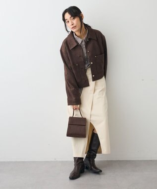 CRAFT STANDARD BOUTIQUE ラップ風デニムスカート Ivory