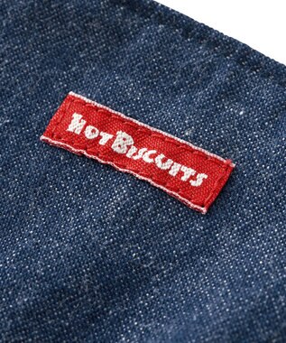 MIKI HOUSE HOT BISCUITS 【70-90cm】 顔ドン　デニムロンパース 紺
