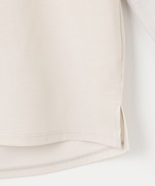 J.PRESS LADIES L プレーティングジャージー タックスリーブ カットソー グレージュ系