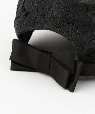 TOCCA 【つば部分UV90%以上カット・吸水速乾・抗菌防臭・洗える・サイズ調整可】LACE CAP リボンが外せる 2WAYレース素材キャップ ブラック系