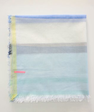 POLS 播州織 極細コットンストール ブルー