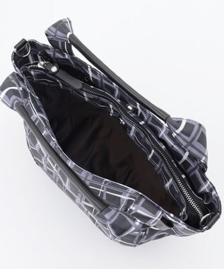 Y'SACCS ドローイングチェック 2WAYトートバッグ ブラック