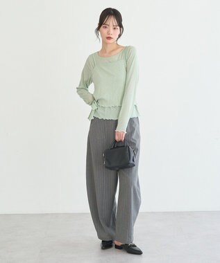 earth music&ecology 【SET2点】ツイストキャミレイヤードカットソー Mint