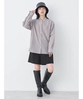 earth music&ecology スタンドフリルシャツ Check