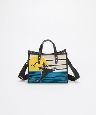 TOPKAPI 【TREASURE TOPKAPI】ニットジャガード  2way ミニ トートバッグ イエロー