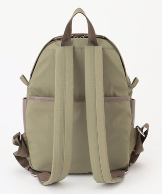 Y'SACCS 【ナイロンタフタ×リサイクルレザー】デイリーミニリュック カーキ