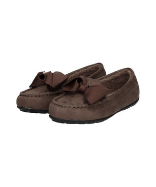 Bridget Birkin 【Bridget Birkin】グログランリボンモカシンシューズ ブラウンスウェード