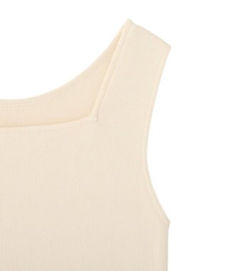 YECCA VECCA 2wayスクエアノースリーブニット Ivory