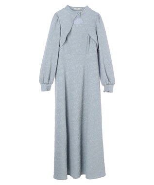 earth music&ecology ＳＥＴ２点ジャガードボレロ＋ワンピース Grayish Blue