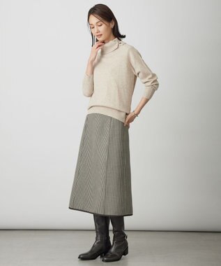 J.PRESS LADIES CASHMERE BLEND 襟付き ニット ベージュ系