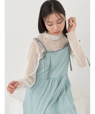 earth music&ecology レースドッキングプルオーバー Off White