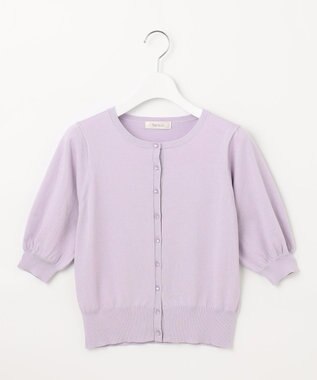 Feroux 【接触冷感・UVカット】ハーフスリーブ カーディガン ライラック系