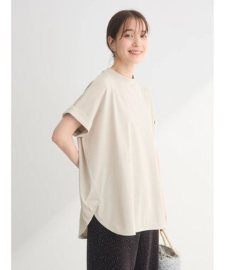 Green Parks 汗染み防止プチハイネックプルオーバー Gray Beige