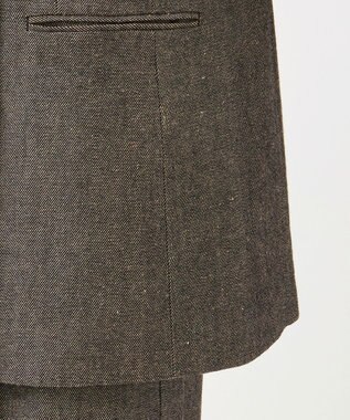 23区 【GOLD LABEL】ウールリネンツイル ジャケット ダークブラウン系