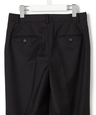 23区 L 【セットアップ着用】ファインネスウール テーパード パンツ ブラック系