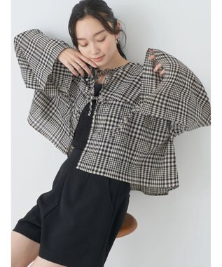 earth music&ecology ワッシャードロスト羽織りシャツ Check