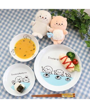 Mother garden しろたん しろたん＆らっこいぬ 洋風プレート L 23cm 単品 日本製洋食器 お皿 プレート -