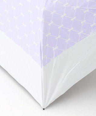 TOCCA 【晴雨兼用・UVカット率(紫外線遮蔽率)99.9%以上・遮光率99.9%以上・防水】CHECKER RIBBON LIGHT UMBRELLA 超軽量折り畳み傘 ライラック系