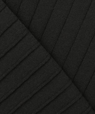 自由区 S レーヨンストレッチリブインナー ニット ブラック