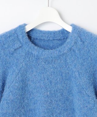 Feroux 【洗える】ブークレー ラグランニット ブルー系
