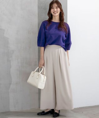 【接触冷感・吸水速乾・UVカット】サラキレイ ワイドパンツ