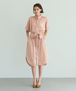 GRACE CONTINENTAL ダブルサテンシャツドレス