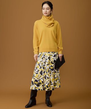 自由区 S 【SHIHOさん着用】ウールハイゲージVネック ニット イエロー