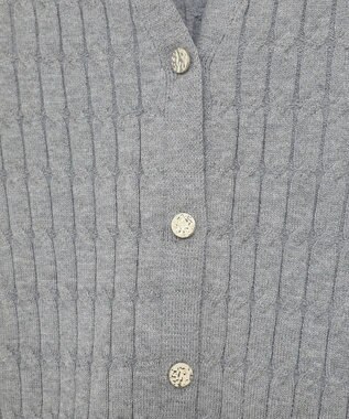 AMERICAN HOLIC 【2WAY】金ボタン衿付きケーブルプルオーバー Gray Mixture