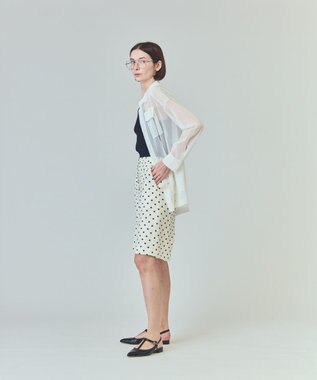 GRACE CONTINENTAL カバーオールシアージャケット ホワイト