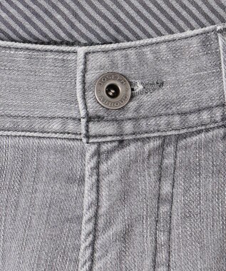 JOSEPH ABBOUD 【キングサイズ・暖か起毛裏地付/ストレッチ】レイヤード デニム パンツ ライトグレー系