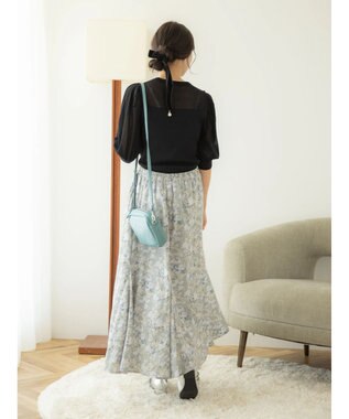 earth music&ecology シアーパワショルニットプルオーバー Black