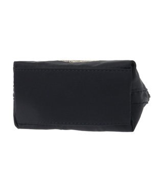 Maison de FLEUR サテンリボンラウンドポーチ Black