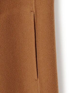 BEIGE， LEMOORE / ウールリバーフード付きロングジレ Caramel