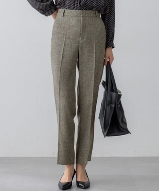  【洗える/セットアップ対応】ウールライクカルゼ テーパード パンツ