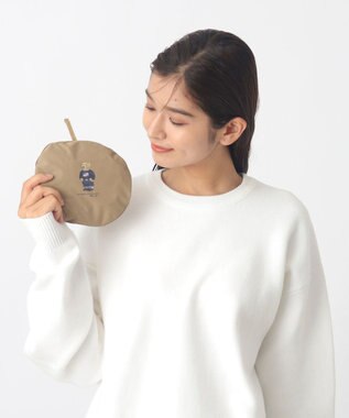MOONBAT POLO RALPH LAUREN レインハット FLAG BEAR 撥水 ポケッタブル キャメル