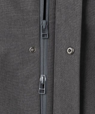 UNFILO MENS 防風撥水 フードブルゾン 杢グレー