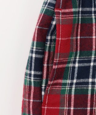 ANY KIDS チェック柄 ドッキング ワンピース レッド×チェック