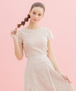 TOCCA 【洗える！】KNIT FLEURS プルオーバー ピンク系