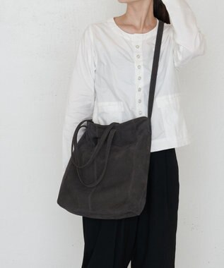 russet スエード2WAYトートバッグ(CE-1577) Gray