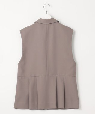 Feroux 【洗える】バックペプラム ジレ ライトグレー系