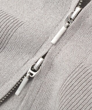 Green Parks ＶネックＺＩＰカーディガン Gray Mixture